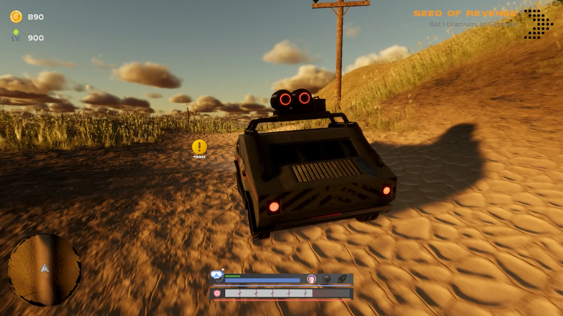 On-foot exploration through a sunlit post-apocalyptic environment in Tides of Destiny