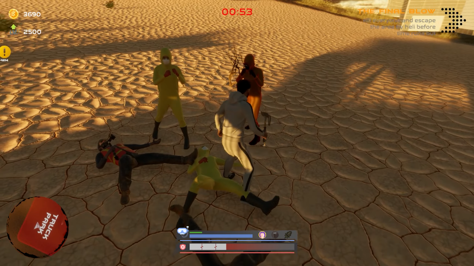 Player driving a vehicle across the landscape in Tides of Destiny